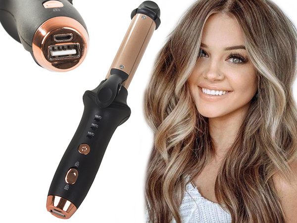 Curling iron hair straightener curls powerbank usb