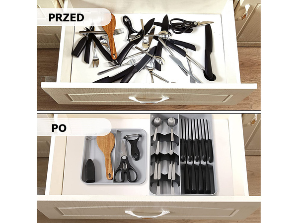 Cutlery drawer insert two-tier organiser