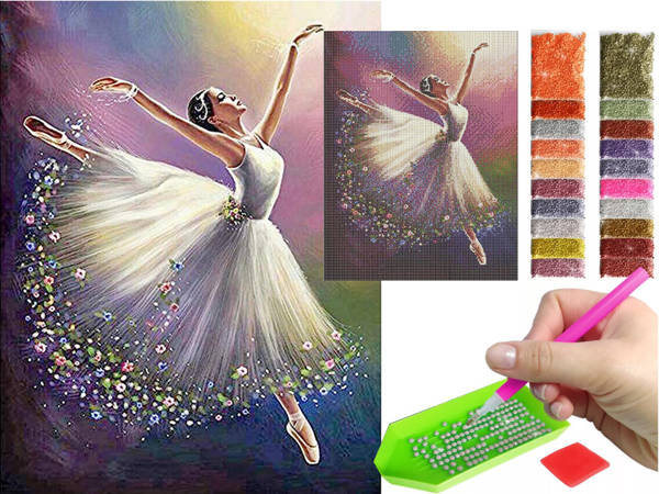 Diamond embroidery ballerina set diamond painting