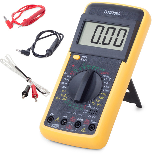 Digital lcd current multimeter dt9208a probe