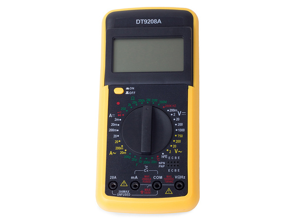 Digital lcd current multimeter dt9208a probe