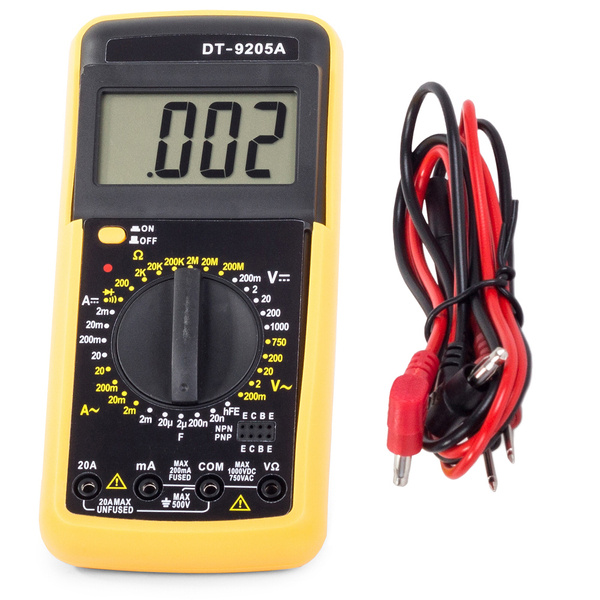 Digital multimeter current meter dt9205a lcd cyfra