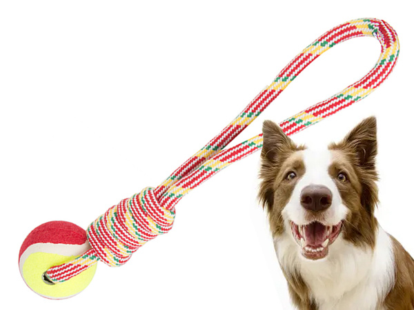 Dog toy toy tug rope strong ball