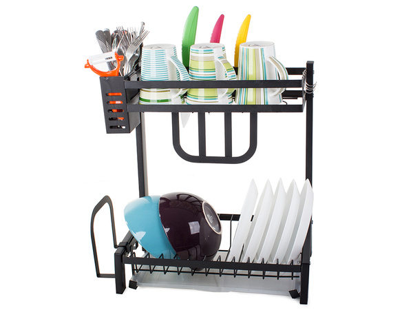 Double-decker dishwasher drainer