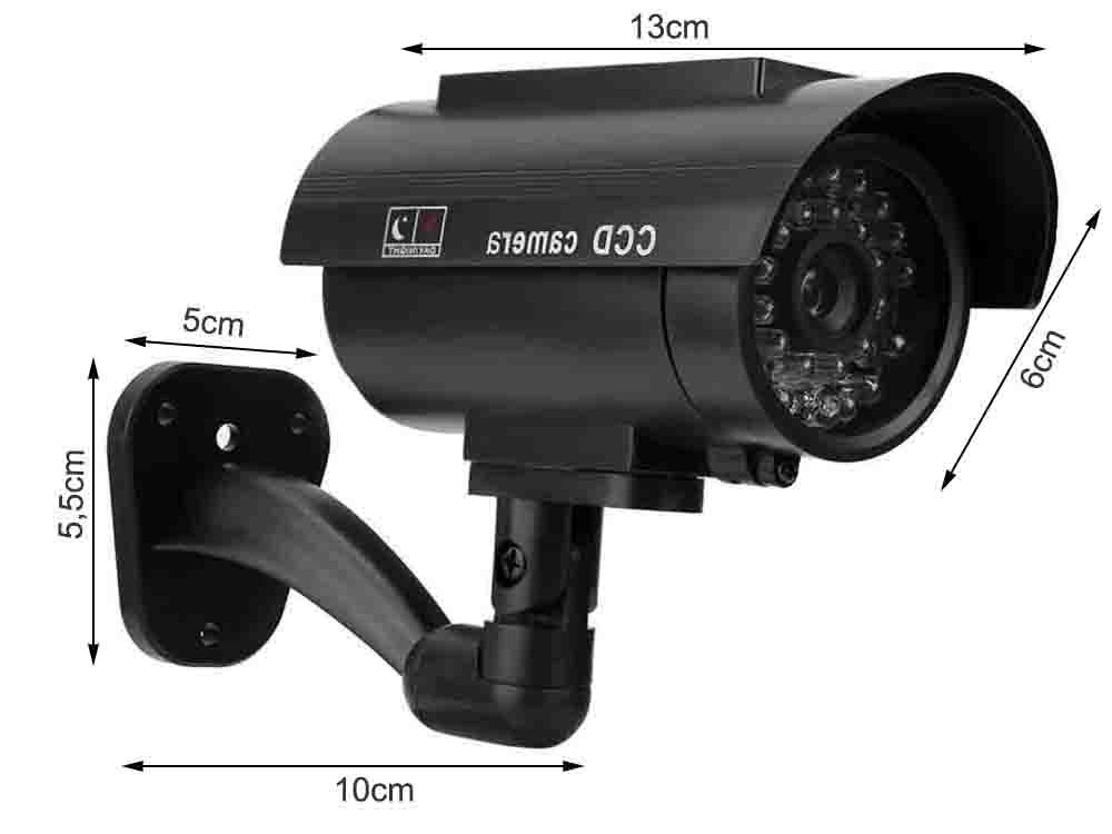 Dummy camera ir led monitoring solar outdoor wall camera with flashing diode