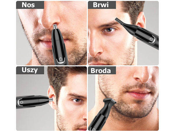 Ear nose trimmer hair remover shaver beard styling eyebrows 3in1 aku