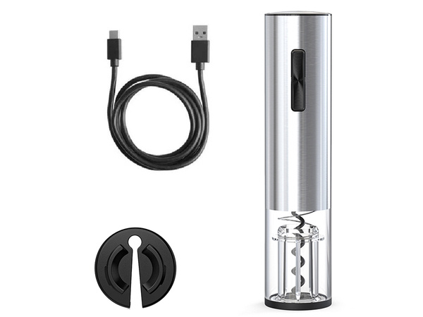 Electric corkscrew wine opener led usb