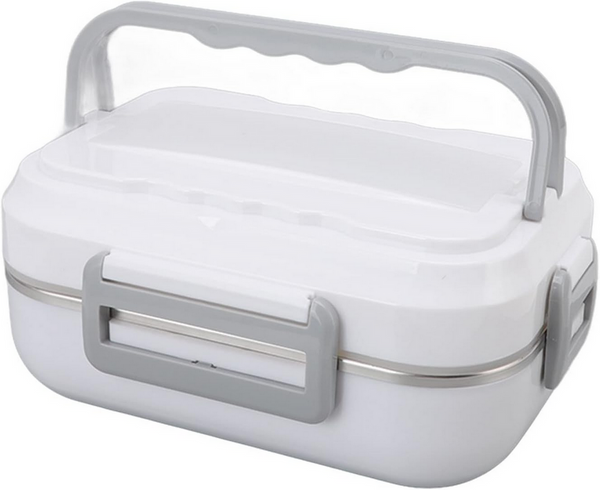 Electric lunchbox heated container for work truck lunches