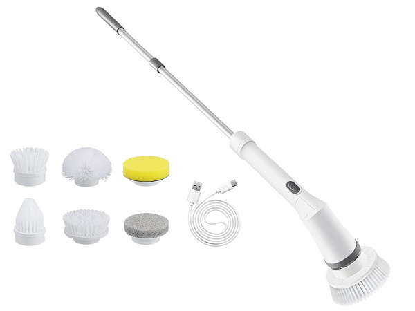 Electric rotary brush for tile joints mop with 6 tornado tips