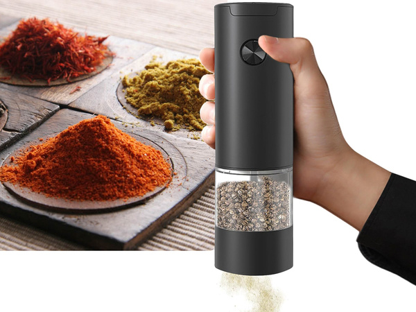 Electric salt and pepper grinder with adjustable coarseness control