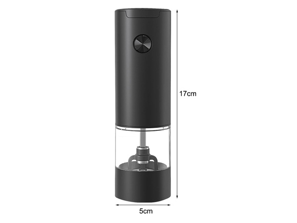 Electric salt and pepper grinder with adjustable coarseness control