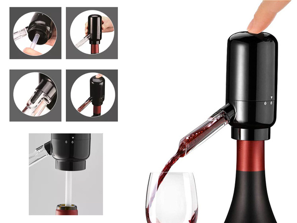 Electric wine dispenser led funnel pump liquid