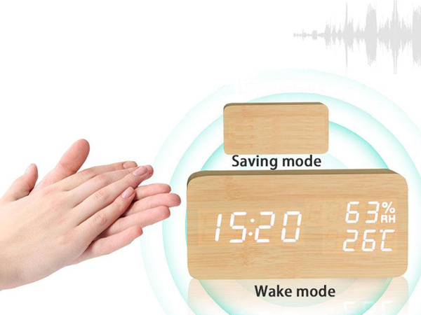 Electronic alarm clock thermometer hygrometer usb