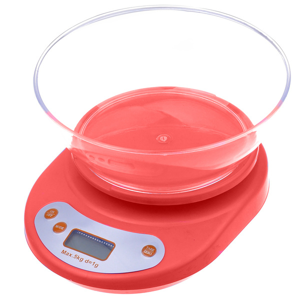 Electronic kitchen scale with bowl 5kg lcd