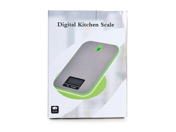 Electronic lcd kitchen scale up to 5 kg flat steel