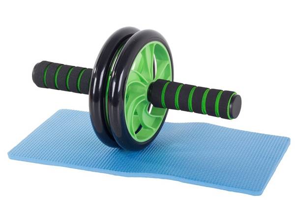 Exercise roller double wheel wheel + mat