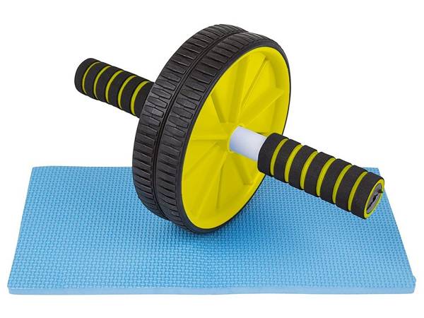 Exercise roller double wheel wheel + mat