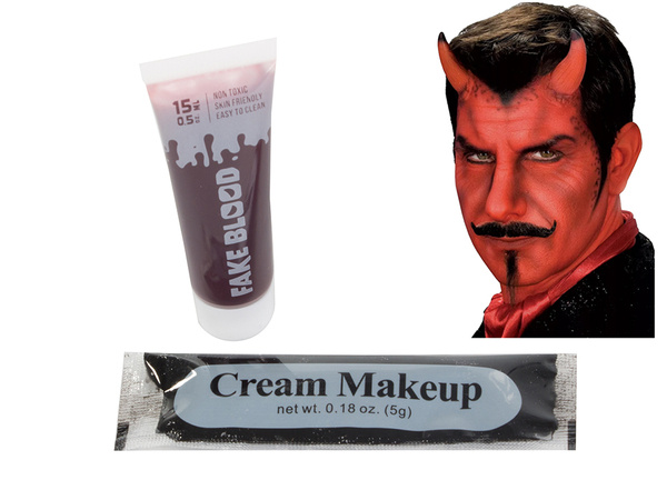 Face makeup devil kit for halloween makeup horns disguise