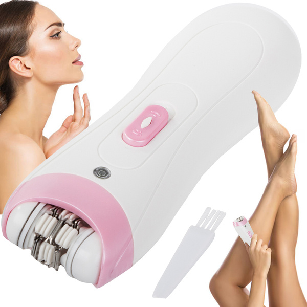 Facial epilator shaver body trimmer women's battery brush