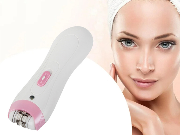 Facial epilator shaver body trimmer women's battery brush