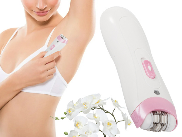 Facial epilator shaver body trimmer women's battery brush