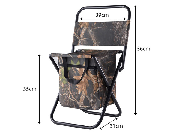 Fishing chair with backrest and thermal bag