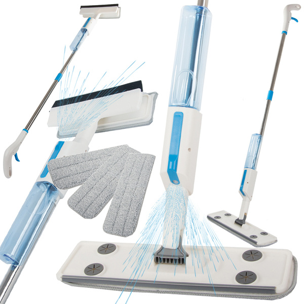 Flat mop with spray spray window washer 3x pads 2in1