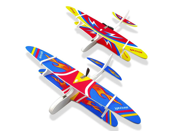 Flying foam polystyrene aeroplane usb led