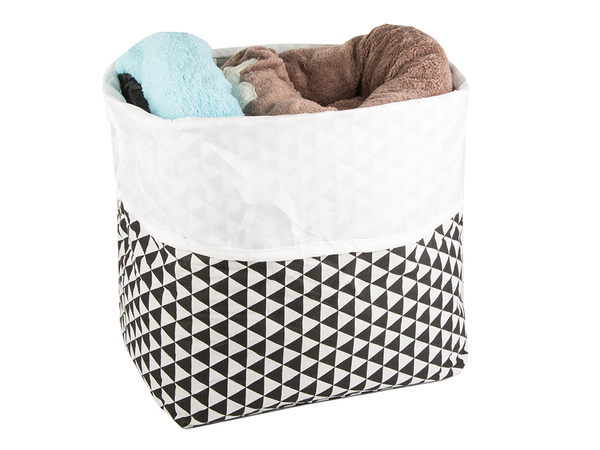 Folding basket for laundry toys large lockable