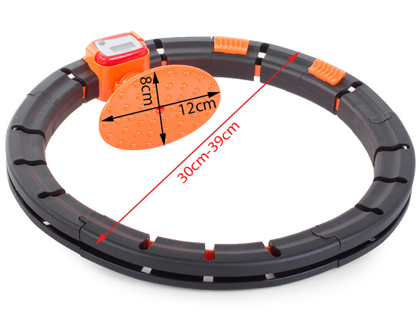 Folding hula hoop wheel with weight led counter