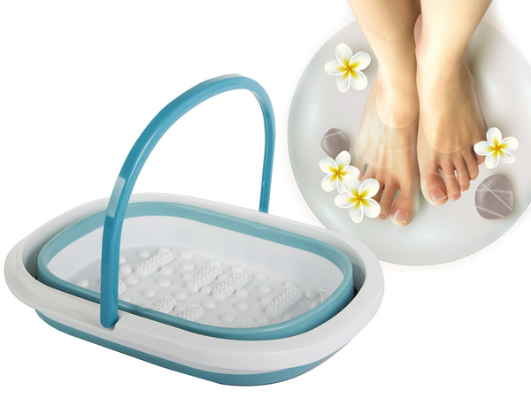 Foot massage bowl foldable silicone nubs