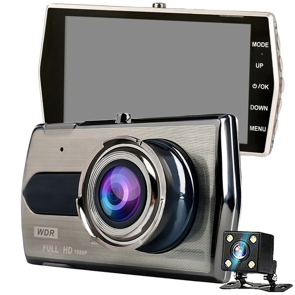 Full hd car camera with lcd display reversing video recorder