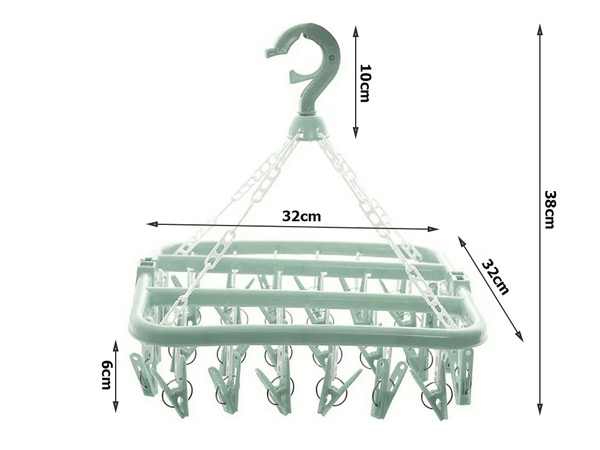 GREEN LAUNDRY HANGER (50) GAB_A