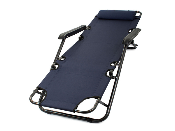 Garden beach lounger folding cushion gravity reinforced soft