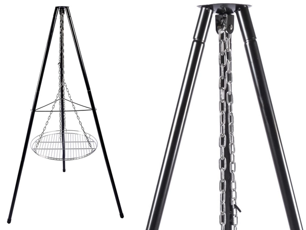 Garden fireplace large tripod stand grate hanging grill fireplace coal