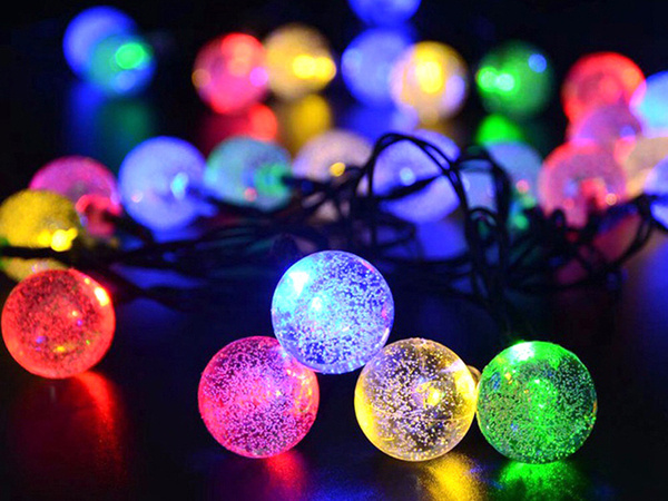 Garden garland lights 40 led solar multicolour