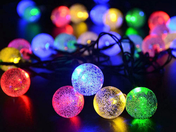 Garden garland lights 40 led solar multicolour