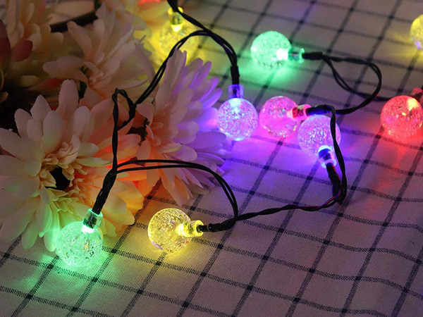 Garden garland lights 40 led solar multicolour