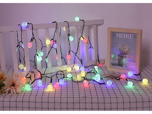 Garden garland lights 40 led solar multicolour