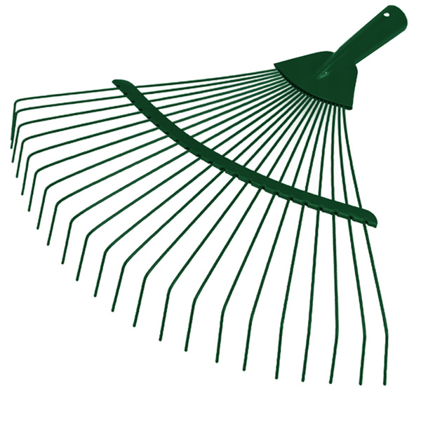 Garden grass leaf rake light wire metal 36cm fan-shaped