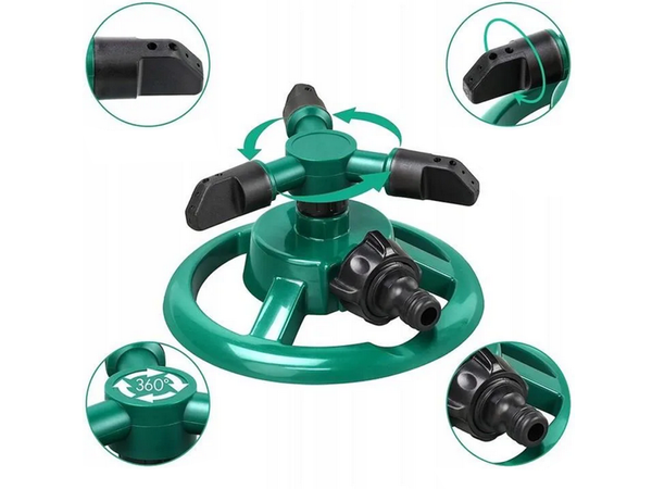 Garden grass sprinkler rotary 360° adjustable garden grass waterer