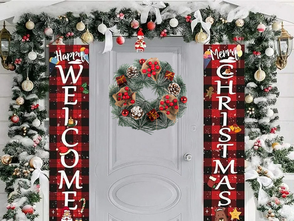 Garland christmas wreath christmas decorations door decoration window