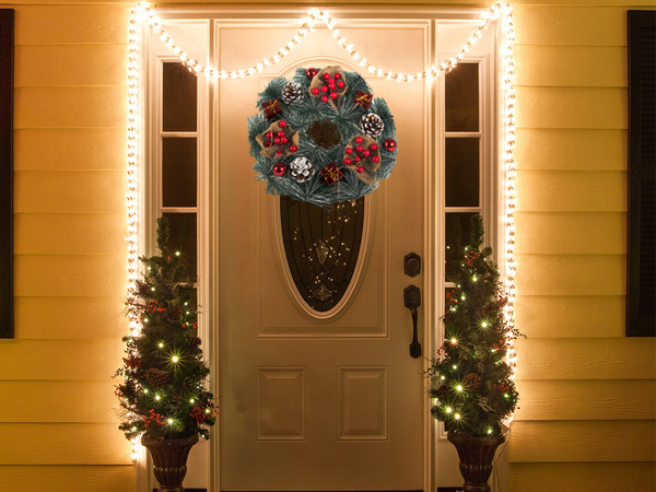 Garland christmas wreath christmas decorations door decoration window