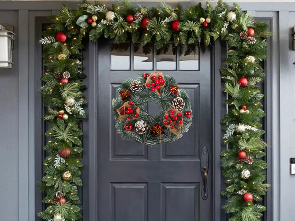 Garland christmas wreath christmas decorations door decoration window