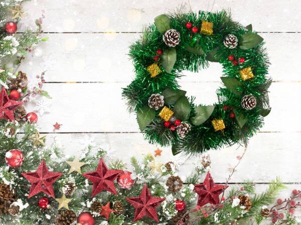 Garland christmas wreath christmas decorations door decoration window