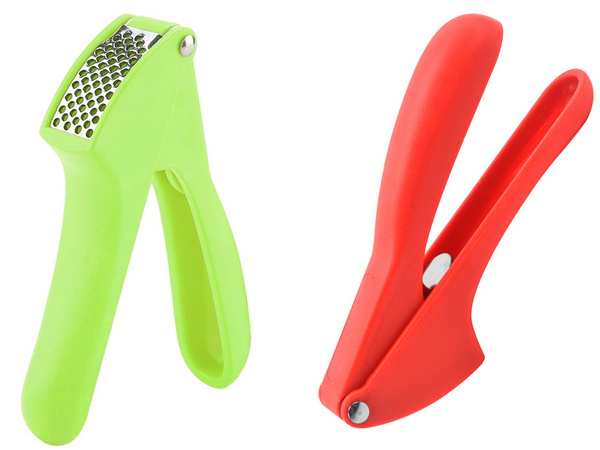 Garlic press hand squeezer crusher