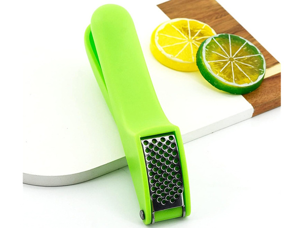 Garlic press hand squeezer crusher