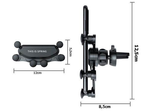 Gravity car holder for car grilles