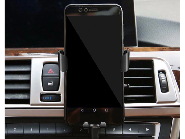 Gravity car holder for phone grille