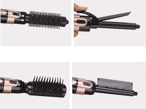 Hair dryer curling iron brush set 4in1